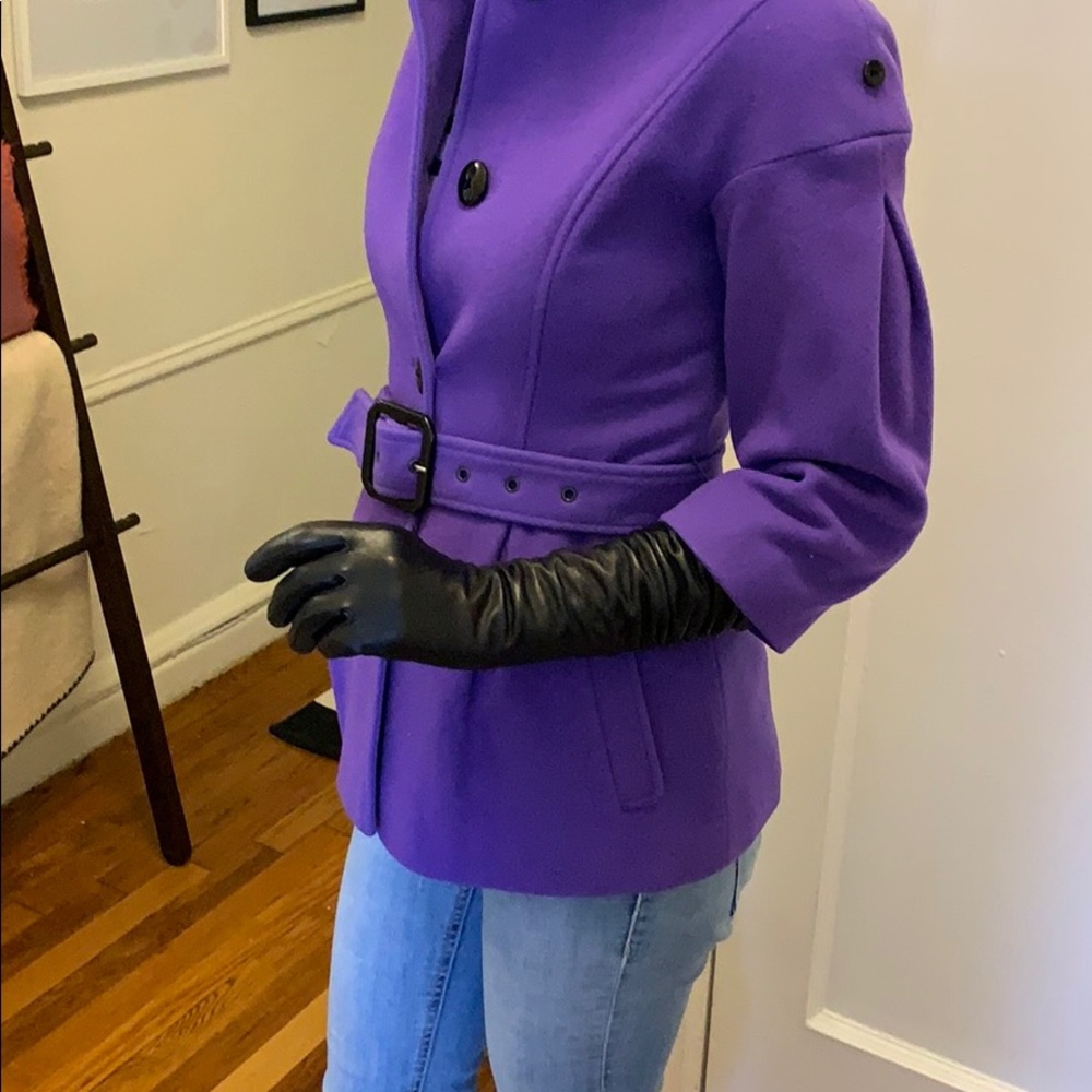 Quarter Sleeve Stylish Wool Coat - Picture 7 of 13
